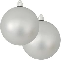 2ct Dove Gray Shatterproof Christmas Ball Ornament6" (150mm)