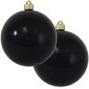 2ct Onyx Black Shatterproof Christmas Ball Ornament6" (150mm) -Christmas Decoration Store dcki kbx04742 97934.1667665845