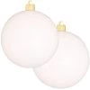 2ct White Shatterproof Christmas Ball Ornaments 6" (150mm) -Christmas Decoration Store dcki kbx04781 28077.1667601891