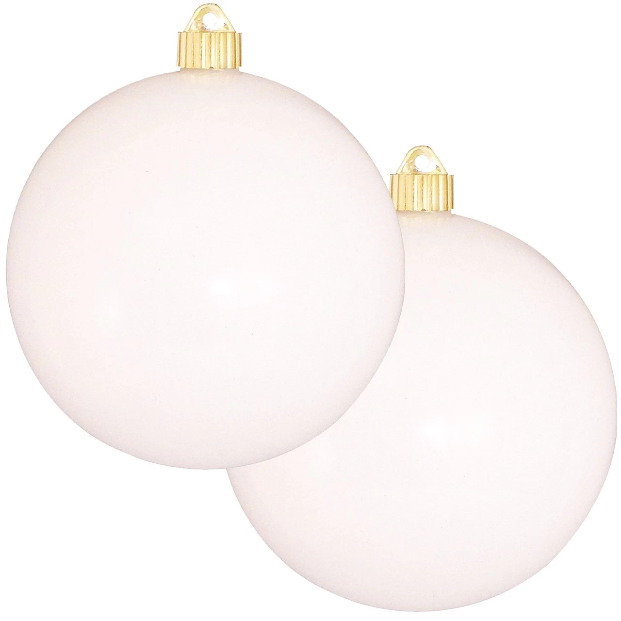 2ct White Shatterproof Christmas Ball Ornaments 6" (150mm) 3 2ct White Shatterproof Christmas Ball Ornaments 6" (150mm)