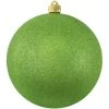 Lime Green Shatterproof Glitter Christmas Ball Ornament 8" (200mm)