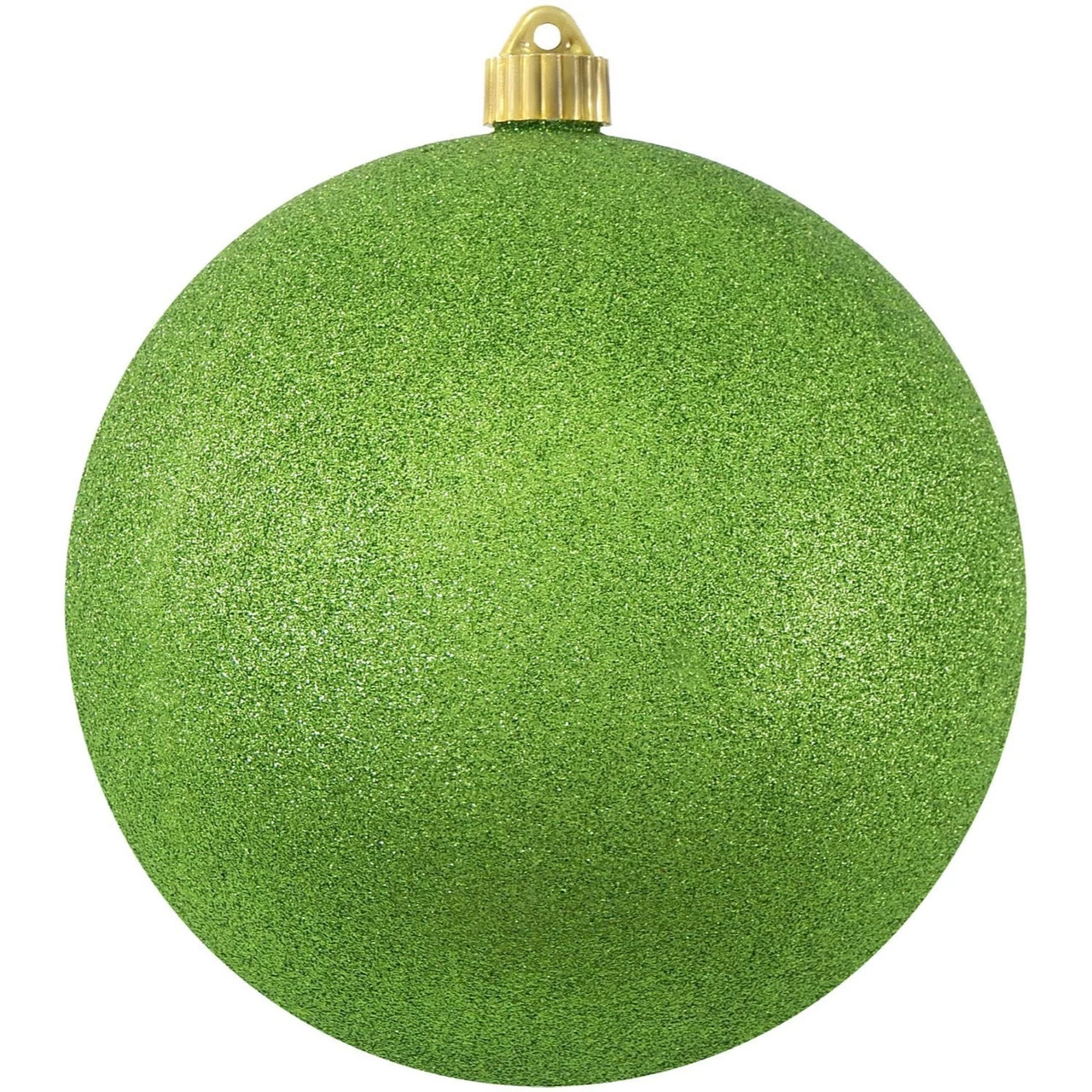 Lime Green Shatterproof Glitter Christmas Ball Ornament 8" (200mm) 3 Lime Green Shatterproof Glitter Christmas Ball Ornament 8" (200mm)