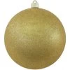 Gold Shatterproof Glitter Christmas Ball Ornament 8" (200mm)
