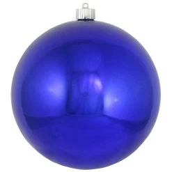 Azure Blue Shatterproof Shiny Christmas Ball Ornament 8" (200mm)