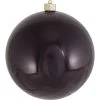 Onyx Black Shatterproof Shiny Christmas Ball Ornament 8" (200mm)