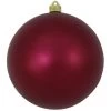 Matte Bayberry Red Shatterproof Christmas Ball Ornament 8" (200mm)