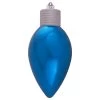 12" Balmy Seas Blue And Silver Shatterproof Shiny C9 Light Bulb Christmas Ornament
