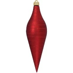 Alert Red Shatterproof Christmas Long Drop Ornament 12.5" (320mm)