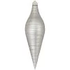Dove Gray And Silver Shatterproof Christmas Long Drop Ornament 12.5" (320mm)