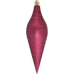 Bayberry Pink Shatterproof Christmas Long Drop Ornament 12.5" (320mm)