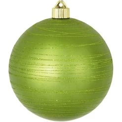 2ct Krypton Green And Lime Tangles Shatterproof Matte Christmas Ball Ornaments 6" (150mm)