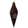 Brown And White Shatterproof Christmas Long Drop Ornament 12.5" (320mm)