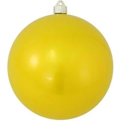 Shiny Sunshine Yellow Shatterproof Christmas Ball Ornament 8" (200mm)
