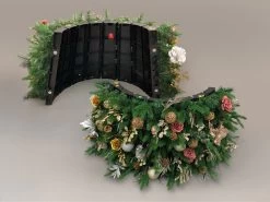 7.5' Pre-Lit Gold And Red Artificial Christmas Tree – Clear LED Lights -Christmas Decoration Store dezy2018 et hist 5520237 29277.1667536245