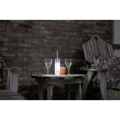 10.25" Clear And Silver Battery Operated LED Wine Bottle Light -Christmas Decoration Store dghh20bot03 w 5 79706.1682081401