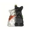5.25 Salt And Pepper Color Dog Hand Blown Glass Hanging Figurine Ornament -Christmas Decoration Store dgold cobaned313 86429.1667637370