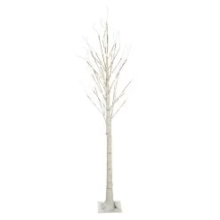 6.75' Pre-Lit Pencil Birch Artificial Christmas Tree - Warm White LED Lights -Christmas Decoration Store dhine 37431 120 3 80897.1667678770