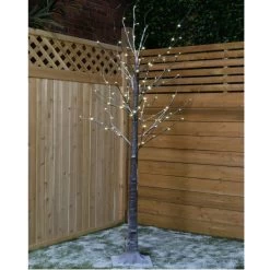 6.75' Pre-Lit Pencil Functional Artificial Christmas Tree - Warm White LED Lights