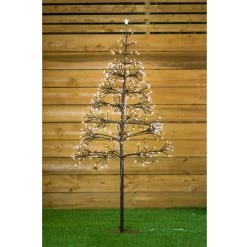 4.25' Pre-Lit Pencil Artificial Christmas Tree - Warm White LED Lights