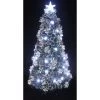 6' Pre-Lit Slim Cones And Berries Artificial Christmas Tree - LED Lights
