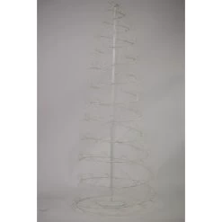 6' Pre-Lit White Revolve Spiral Artificial Tree, Warm White LED Lights