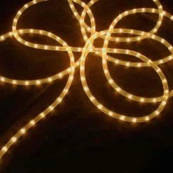 Gold Commercial Incandescent Length Christmas Rope Lights - 100 Ft White Wire