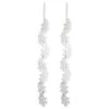 Set Of 2 White Hanging Foam Garland Leaves 51"