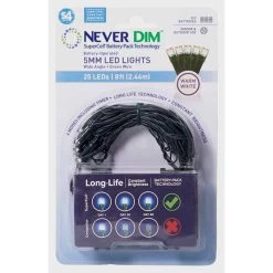 50 Battery Operated Cool White Wide Angle LED Christmas Lights - 18.33 Ft Green Wire -Christmas Decoration Store dlig 1101317 4 44735.1667536633