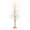 48" Gold And Silver Artificial LED Lighted Christmas Twig Tree