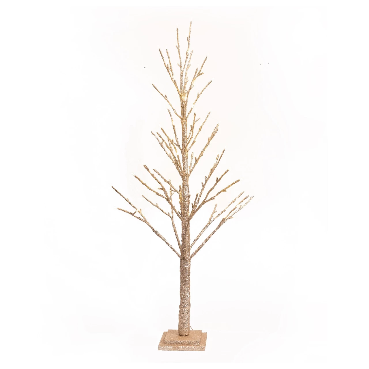 48" Gold And Silver Artificial LED Lighted Christmas Twig Tree 3 48" Gold And Silver Artificial LED Lighted Christmas Twig Tree