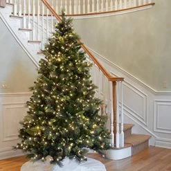 7.5 Ft. Carolina Pine Tree With Clear Lights -Christmas Decoration Store dnat20cap3 306 75 2 81479.1686079931