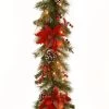 9' X 12" Pre-Lit B/O LED Tartan Plaid Artificial Christmas Garland – Warm White Lights