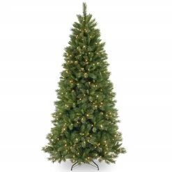 7.5 Ft. Lehigh Valley Slim Pine Tree With Dual Color LED Lights
