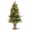 4' Pre-lit Potted Colonial Entrance Artificial Christmas Tree – Clear Lights -Christmas Decoration Store dnat20peco4 306 40 76519.1667684367