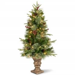 4' Pre-lit Potted Colonial Entrance Artificial Christmas Tree β Clear Lights