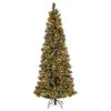 7’ Pre-Lit Glittering Pine Artificial Christmas Tree - Multi-Color Lights