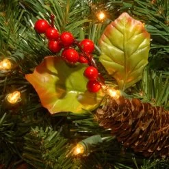 24" Classical Collection Wreath With Clear Lights -Christmas Decoration Store dnat cc1 301 24w 1 3 62318.1667580426