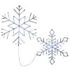 Set Of 2 LED Lighted Ice Crystal Snowflakes Christmas Decor 24.25"
