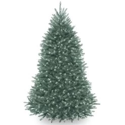 7' Pre-Lit Dunhill Blue Fir Hinged Artificial Christmas Tree - Clear Lights