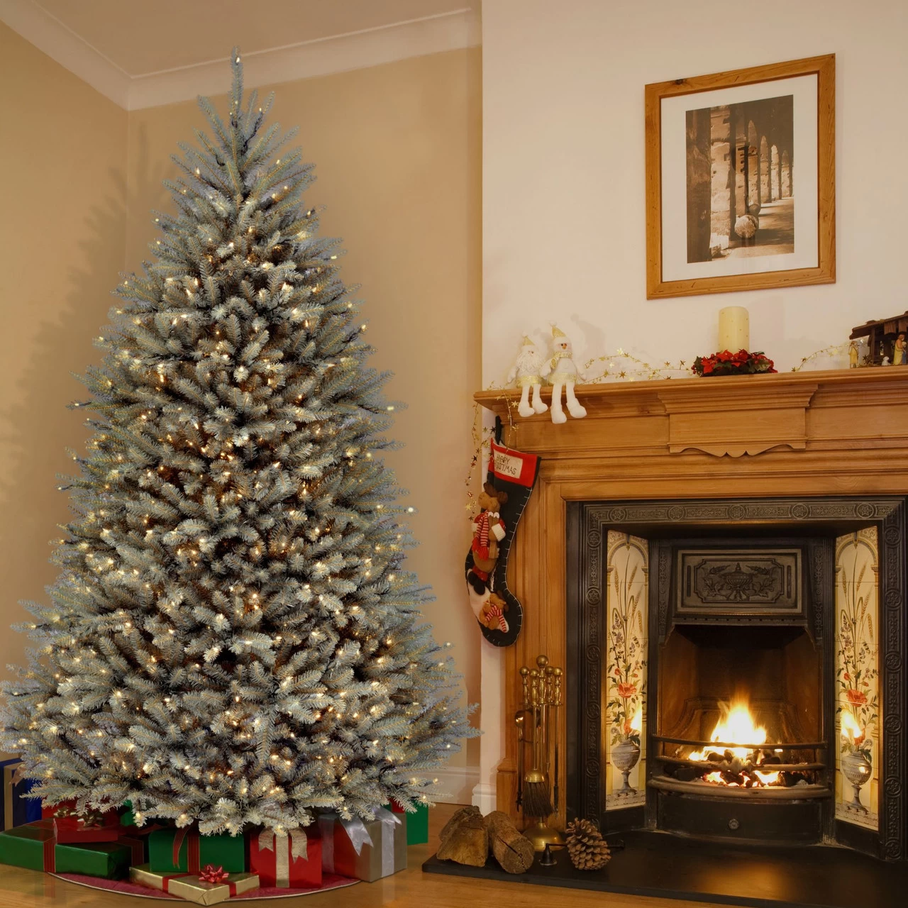 7.5 Ft. Dunhill® Blue Fir Tree With Clear Lights 4 7.5 Ft. Dunhill® Blue Fir Tree With Clear Lights - Image 2