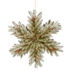 32" Pre-Lit B/O Dunhill Fir Double Sided Artificial Christmas Snowflake – LED Lights