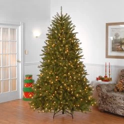 7.5’ Pre-Lit Dunhill Fir Artificial Christmas Tree - Clear Lights -Christmas Decoration Store dnat duh 75lo 2 13110.1667654665