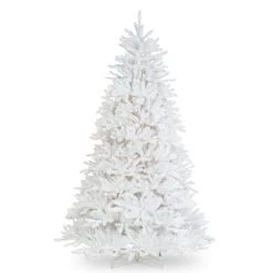 6.5' Pre-Lit White Dunhill Fir Artificial Christmas Tree, Clear Lights