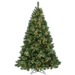7.5’ Pre-Lit Hamburg Pine Artificial Christmas Tree - Clear Lights