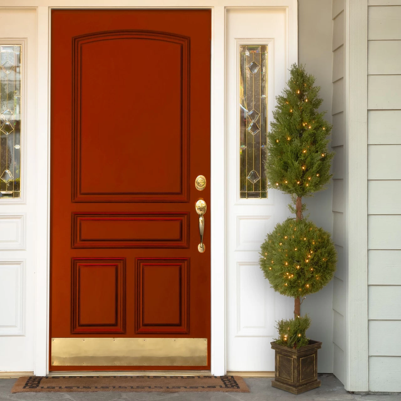 6' Pre-lit Potted Juniper Spiral Pencil Artificial Christmas Tree - Clear Lights 5 6' Pre-lit Potted Juniper Spiral Pencil Artificial Christmas Tree - Clear Lights - Image 3