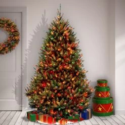 7.5’ Pre-Lit Natural Fraser Full Fir Artificial Christmas Tree - Multi-Color Light -Christmas Decoration Store dnat naffmh1 75rlos1 3 37855.1667657789
