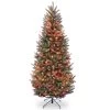 6.5’ Pre-Lit Natural Fraser Slim Fir Artificial Christmas Tree - Multi-Color Lights