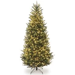 7.5' Pre-Lit Natural Fraser Slim Artificial Christmas Tree – Clear Lights