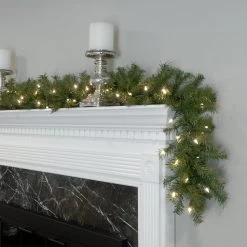 9' X 10" Pre-Lit Norwood Fir Artificial Christmas Garland – Soft White LED Lights -Christmas Decoration Store dnat nf 304l 9a 1 3 11548.1667536031