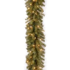 9' X 10" Pre-Lit Norwood Fir Artificial Christmas Garland - Clear Lights